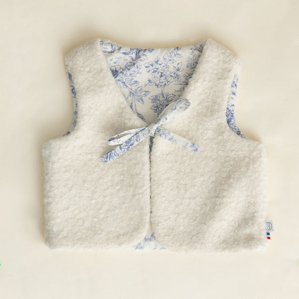 Gilet Romy - Floral Bleu