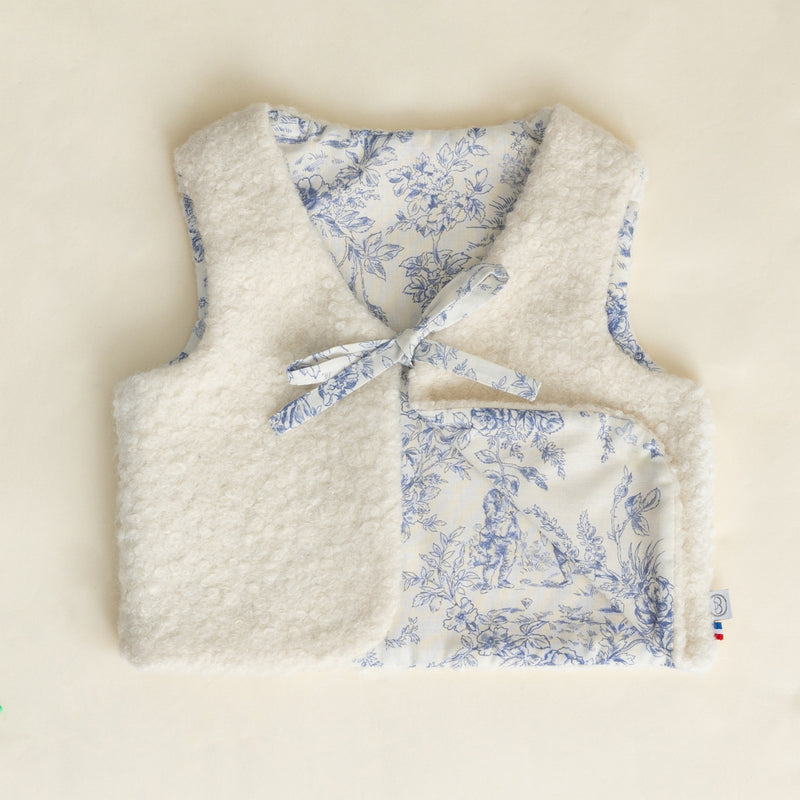 Gilet Romy - Floral Bleu